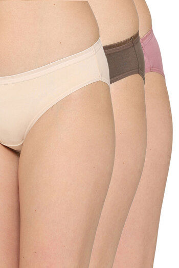 Buy Wacoal Low Rise Half Coverage Bikini Panty (Pack of 3) - Multicolor